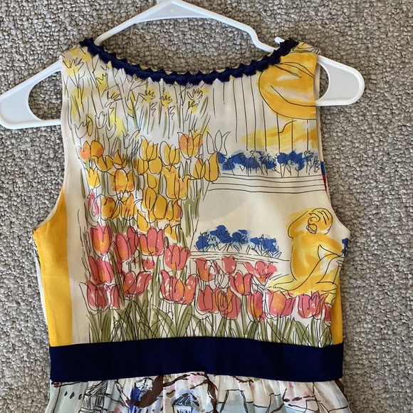 Anthropologie We Love Vera NYC Watercolor 100% Silk Sleeveless Dress Size 2 - Picture 7 of 15